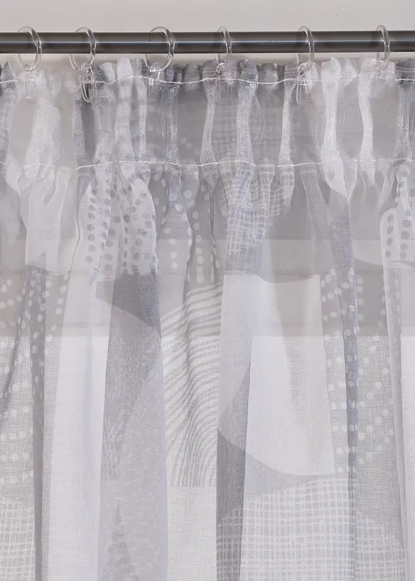 Gardin med resirkulert polyester med print (1-pack), bonprix