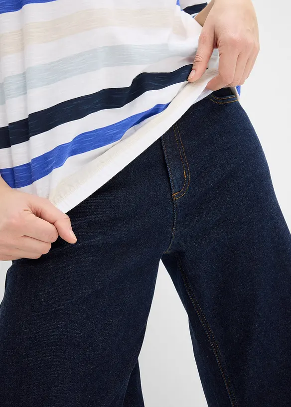 Topp i &oslash;kologisk bomullsslub, 3/4-lange ermer, bonprix