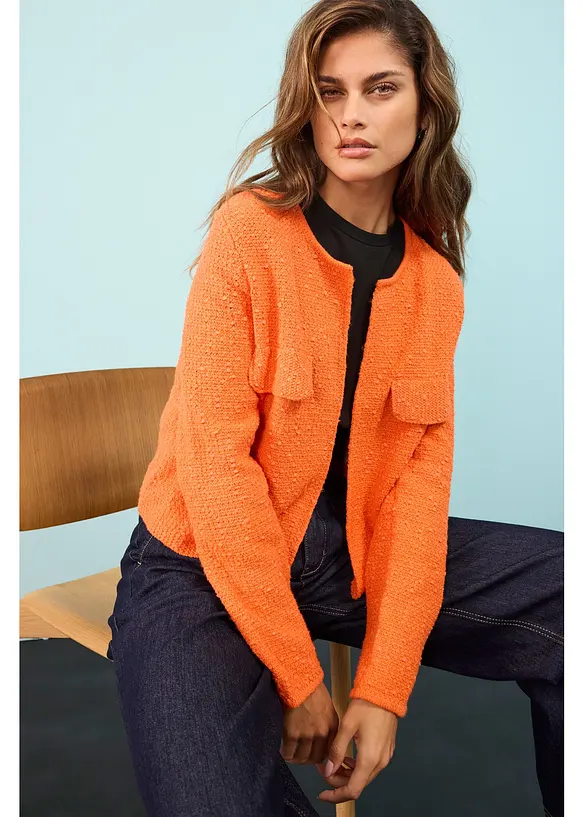 Cardigan i boucl&eacute;, bonprix