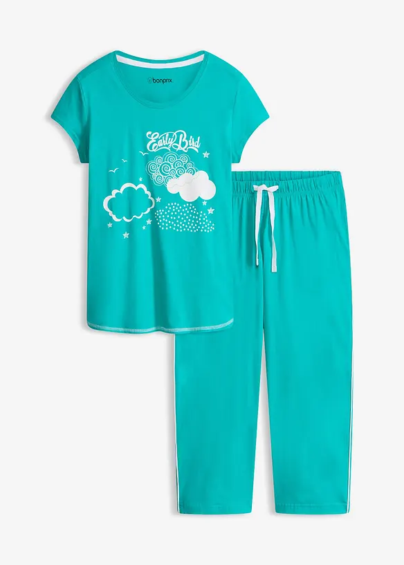 Pyjamas i 100% &oslash;kologisk bomull, bonprix