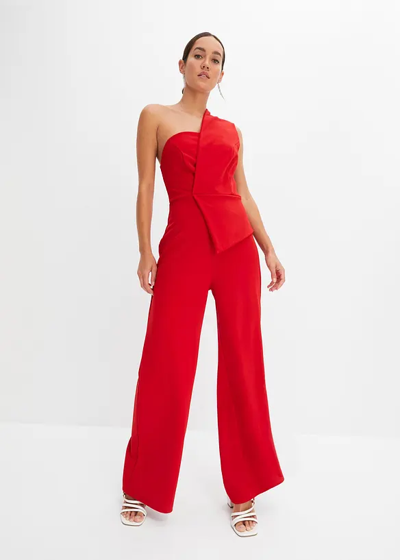 Jumpsuit i strukturert krepp, bonprix