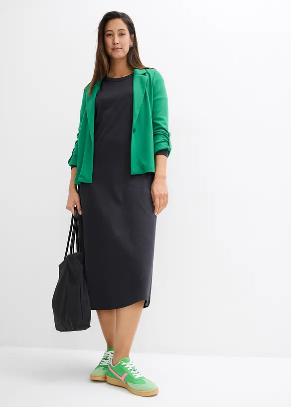 Jerseykjole i formstabil, 100% &oslash;kologisk bomull, bonprix