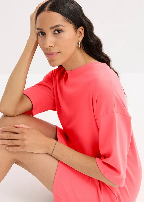 Oversized trikotkjole i formstabil &oslash;kologisk bomull, bonprix