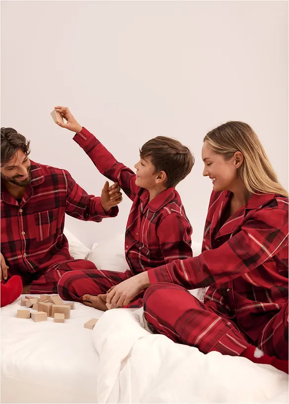Vevd pyjamas i flanell, bonprix