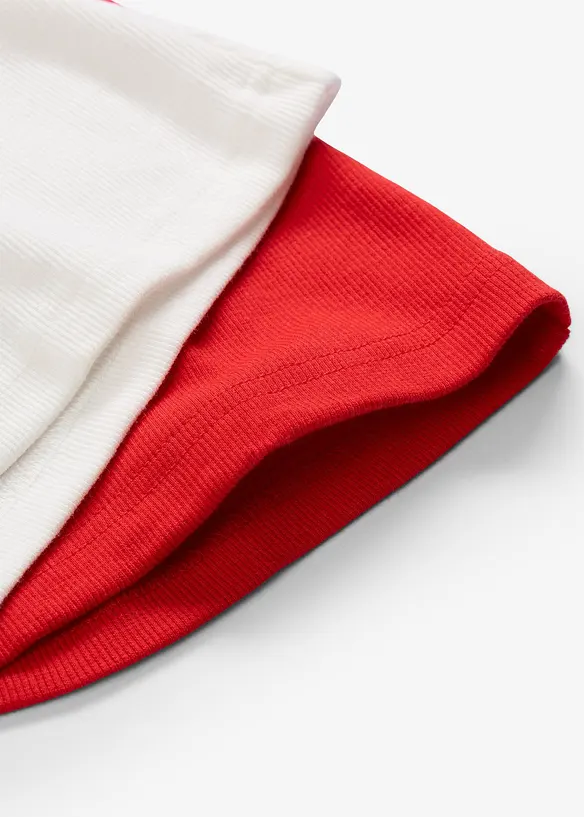 Topp i ribbemateriale (2-pack), bonprix