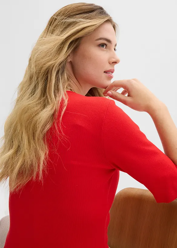 Topp i ribbemateriale (2-pack), bonprix