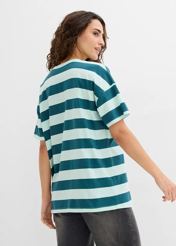 Oversized topp i 100% &oslash;kologisk bomull, bonprix