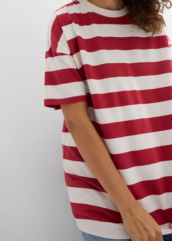 Oversized topp i ren &oslash;kologisk bomull, bonprix