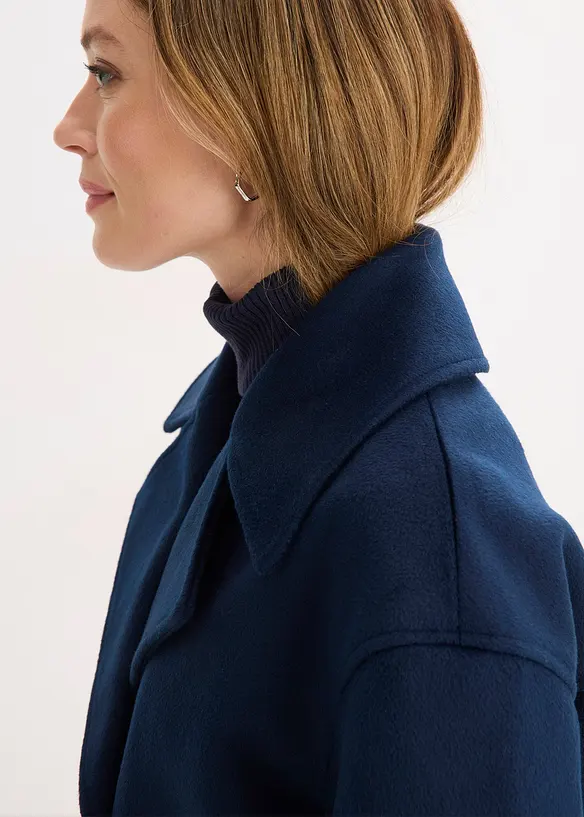 Oversized trench-jakke i ullstil, bonprix