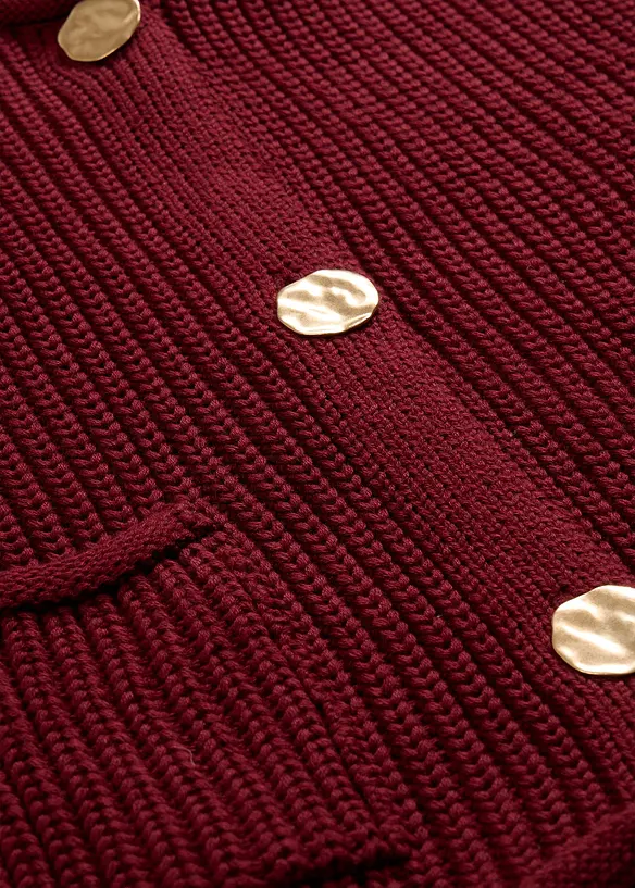 Strikket vest med lommer, bonprix