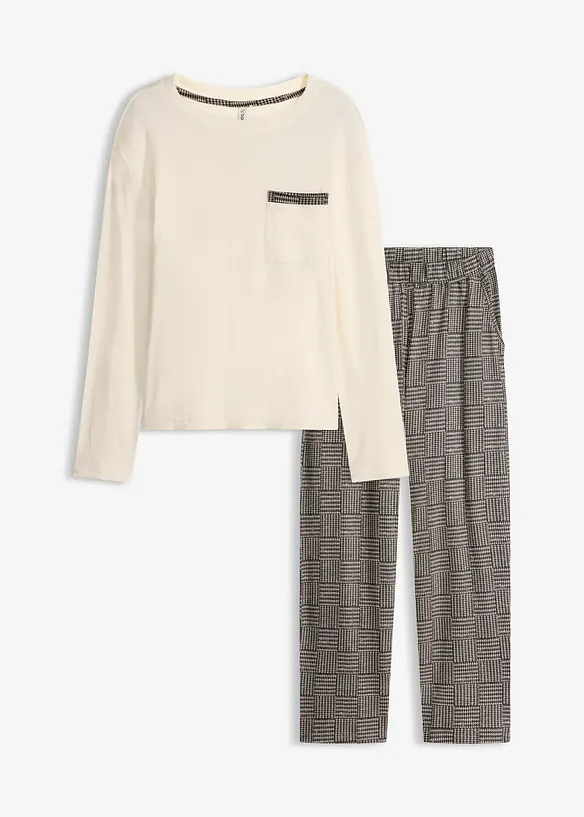 Pyjamas i myk bomull, bonprix