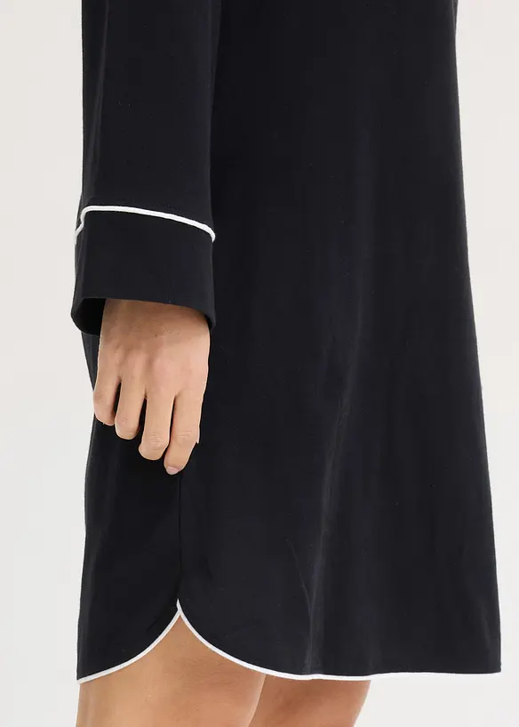 Nattskjorte av myk bomull, bonprix