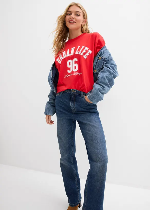 Loose Fit Straight-jeans High Waist, bonprix