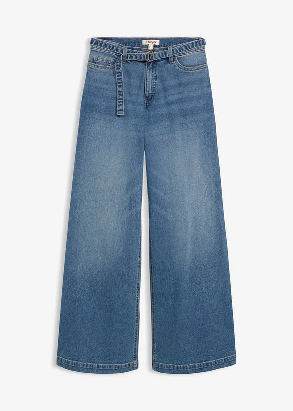 Wide Leg-jeans Mid Waist, Full Length, bonprix