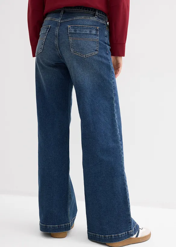 Wide Leg-jeans Mid Waist, Full Length, bonprix