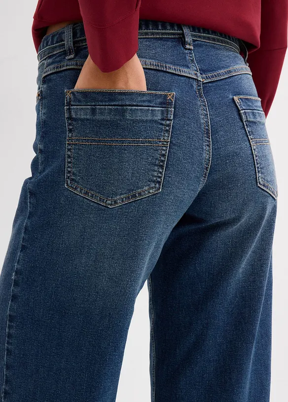 Wide Leg-jeans Mid Waist, Full Length, bonprix