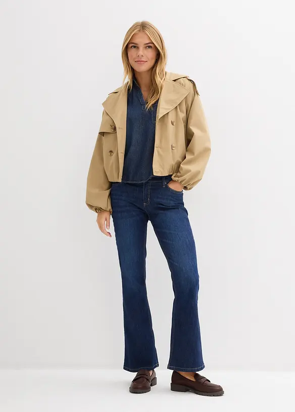 Denimtunika i &oslash;kologisk bomull, bonprix