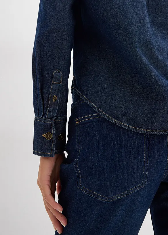 Denimtunika i &oslash;kologisk bomull, bonprix