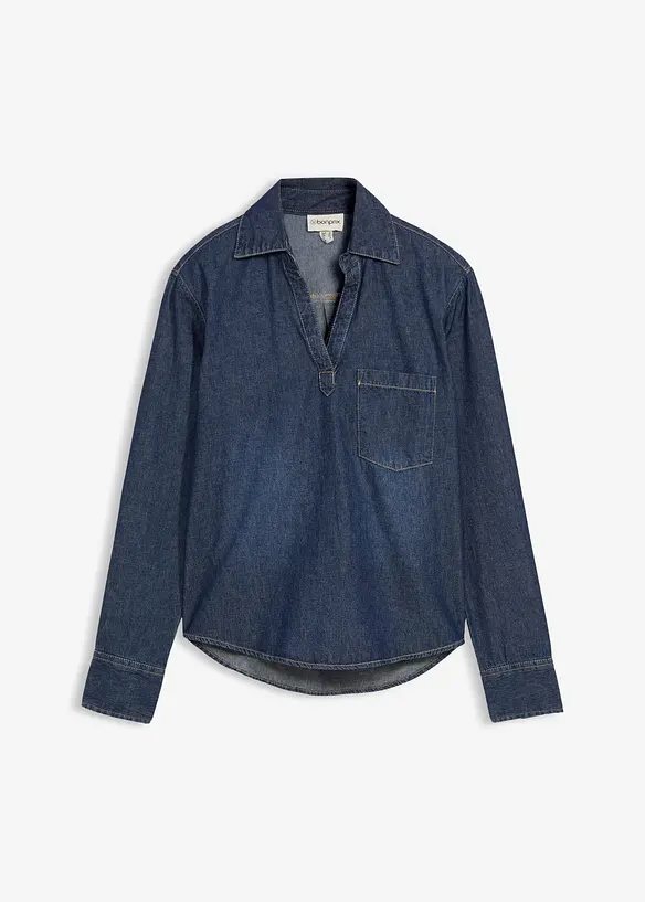 Denimtunika i &oslash;kologisk bomull, bonprix