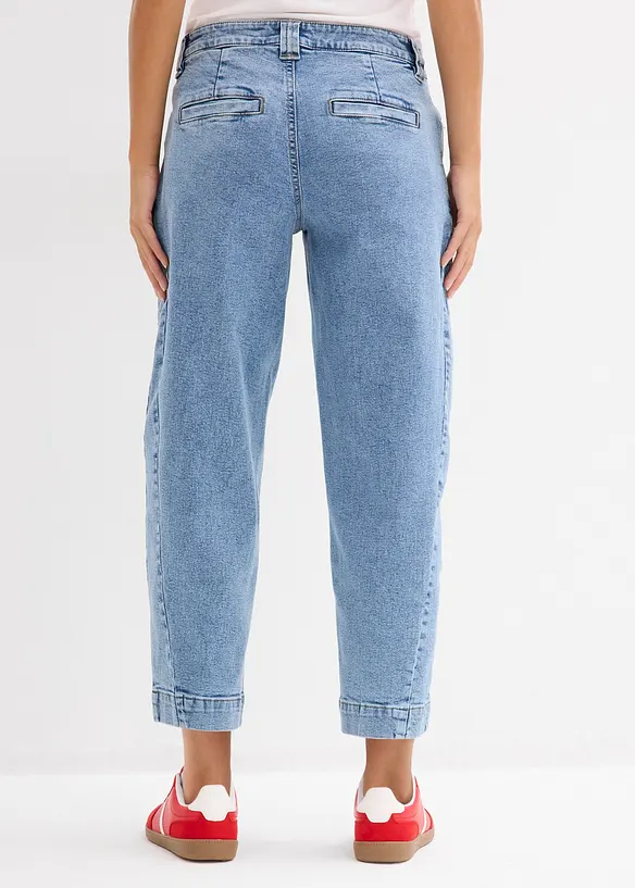 Barrel jeans, Mid Waist, cropped, bonprix