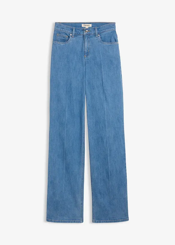 Loose Fit, Straight-jeans Mid Waist, Full Length, bonprix
