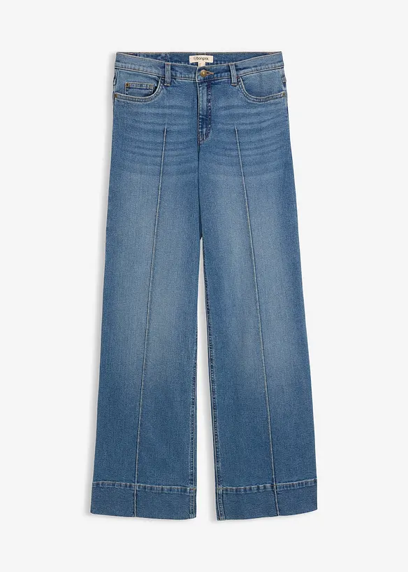 Wide Leg-jeans Mid Waist, Full Length, bonprix