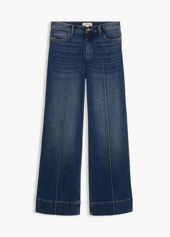 Wide Leg-jeans Mid Waist, Full Length, bonprix