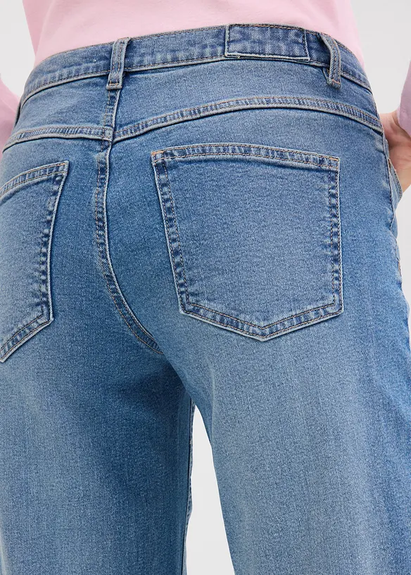 Wide Leg-jeans Mid Waist, Full Length, bonprix