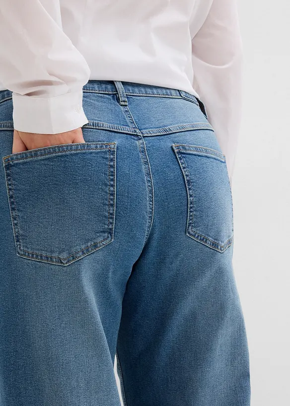 Wide Leg-jeans Mid Waist, Full Length, bonprix