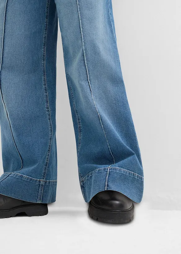 Wide Leg-jeans Mid Waist, Full Length, bonprix