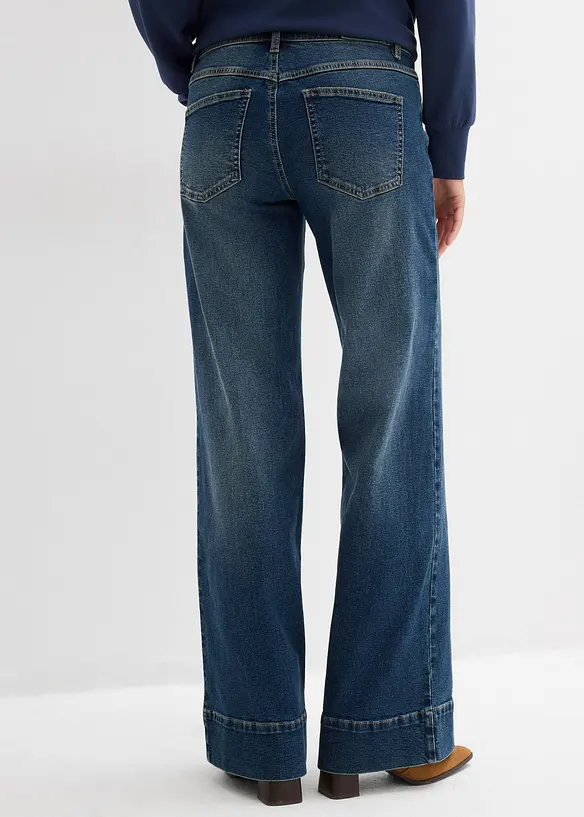 Wide Leg-jeans Mid Waist, Full Length, bonprix
