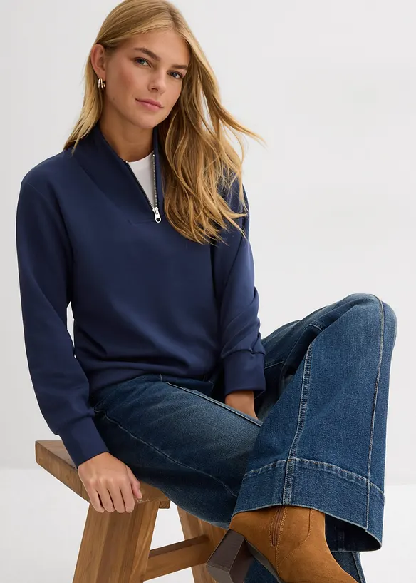 Wide Leg-jeans Mid Waist, Full Length, bonprix