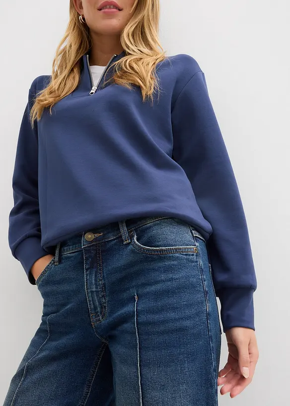 Wide Leg-jeans Mid Waist, Full Length, bonprix