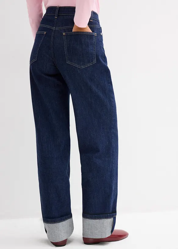 Loose Fit, Straight-jeans Mid Waist, Full Length, bonprix
