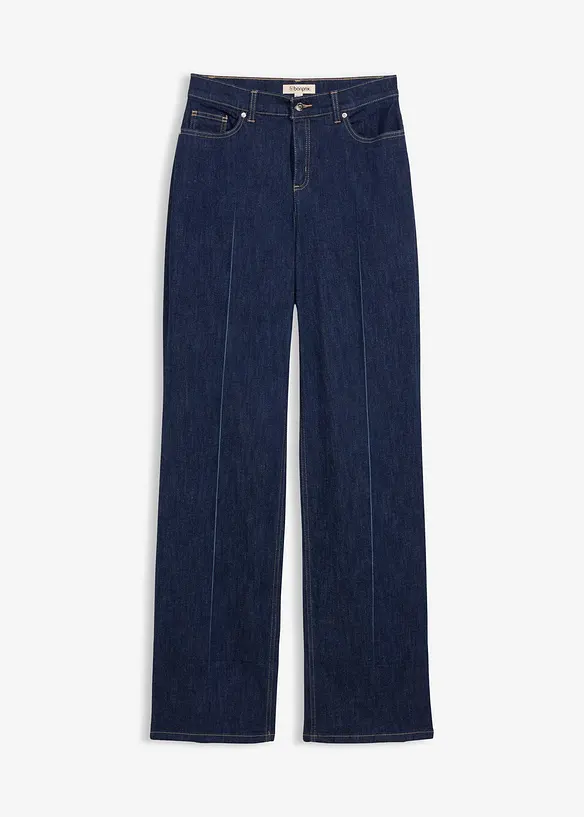 Loose Fit, Straight-jeans Mid Waist, Full Length, bonprix