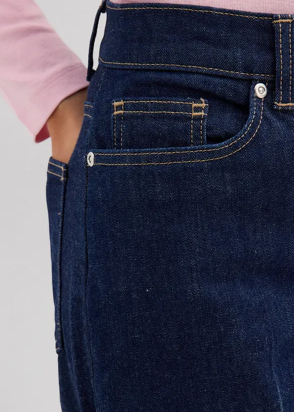 Loose Fit, Straight-jeans Mid Waist, Full Length, bonprix