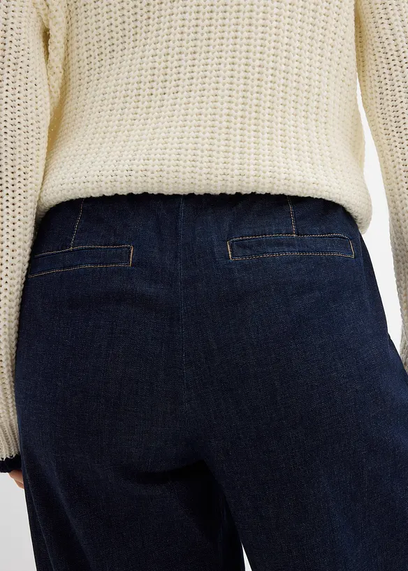 Barrel Jeans Mid Waist, komfortlinning, bonprix