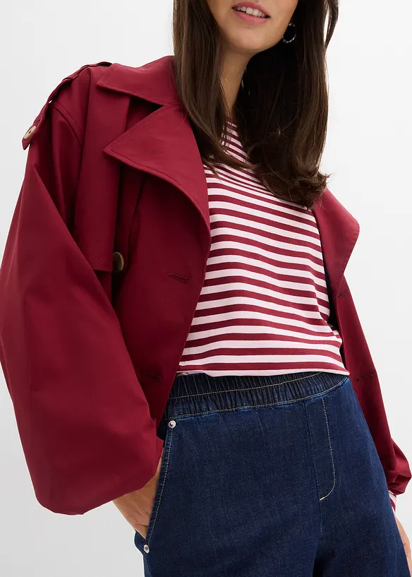 Barrel Jeans Mid Waist, komfortlinning, bonprix