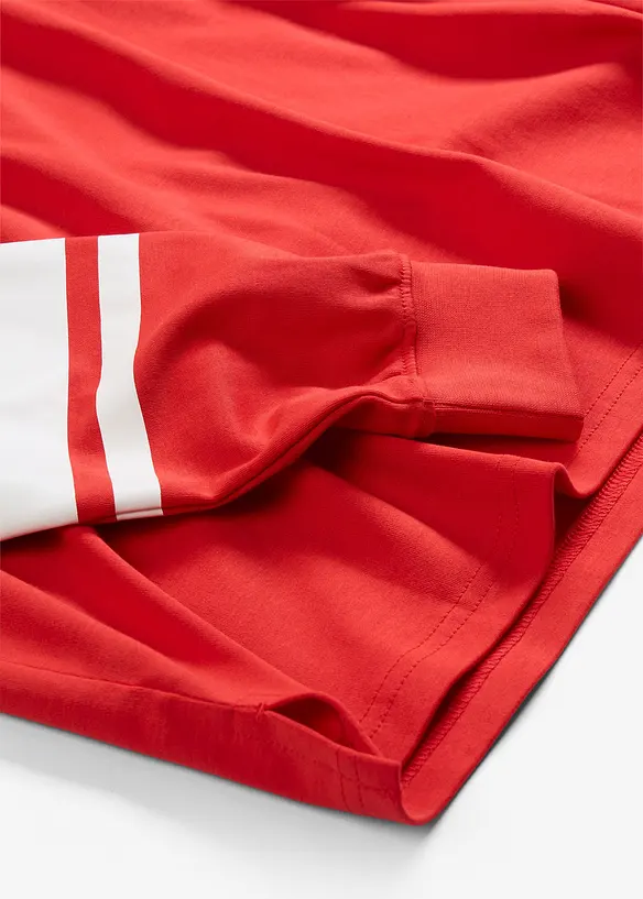 Oversized topp i 100% &oslash;kologisk bomull med lange ermer, bonprix