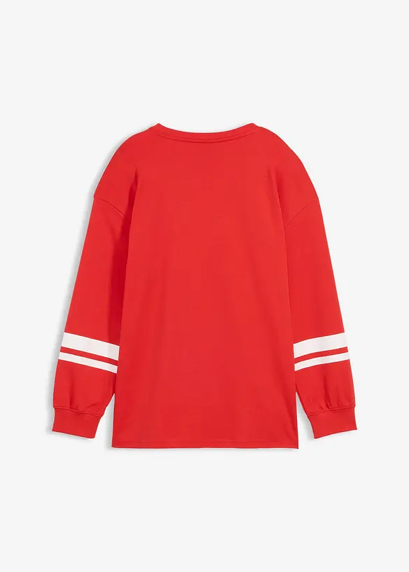 Oversized topp i 100% &oslash;kologisk bomull med lange ermer, bonprix