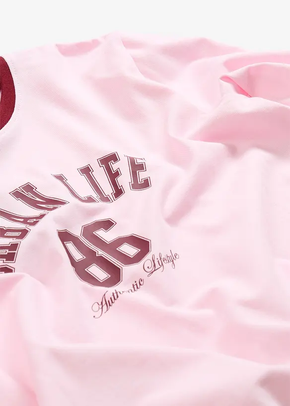 Langermet topp i &oslash;kologisk bomull med elastan, bonprix