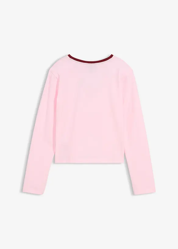 Langermet topp i &oslash;kologisk bomull med elastan, bonprix