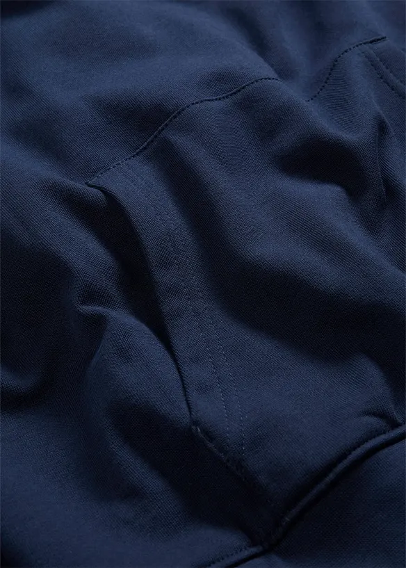 Hettegenser i 100% &oslash;kologisk bomull med stort trykk i ryggen, Loose fit, bonprix