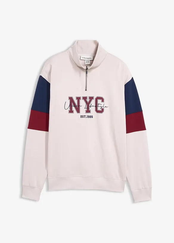 Sweatshirt i 100% &oslash;kologisk bomull, Loose Fit, bonprix