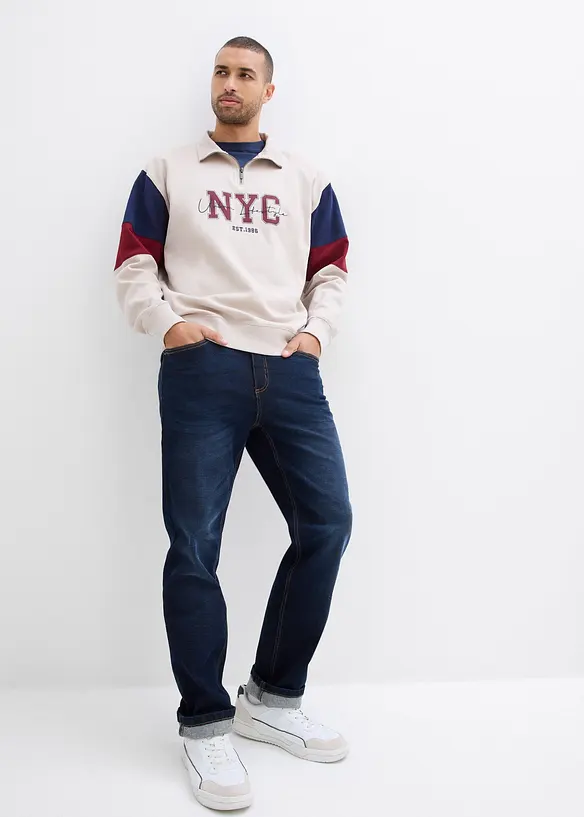 Sweatshirt i 100% &oslash;kologisk bomull, Loose Fit, bonprix