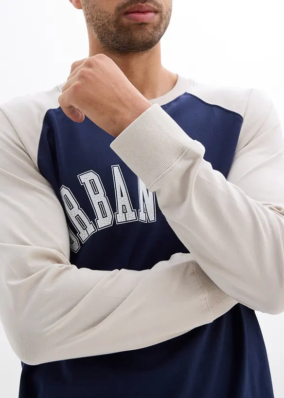 Langermet shirt i 100% &oslash;kologisk bomull, bonprix