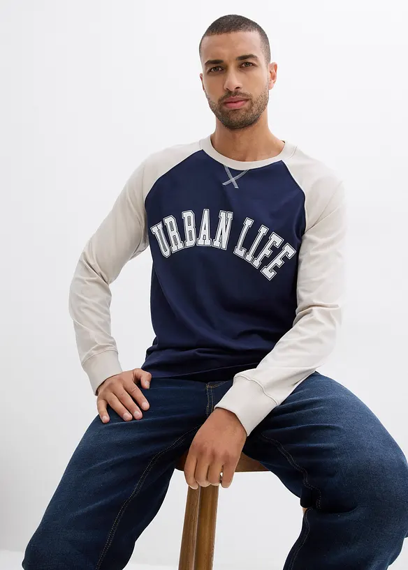 Langermet shirt i 100% &oslash;kologisk bomull, bonprix