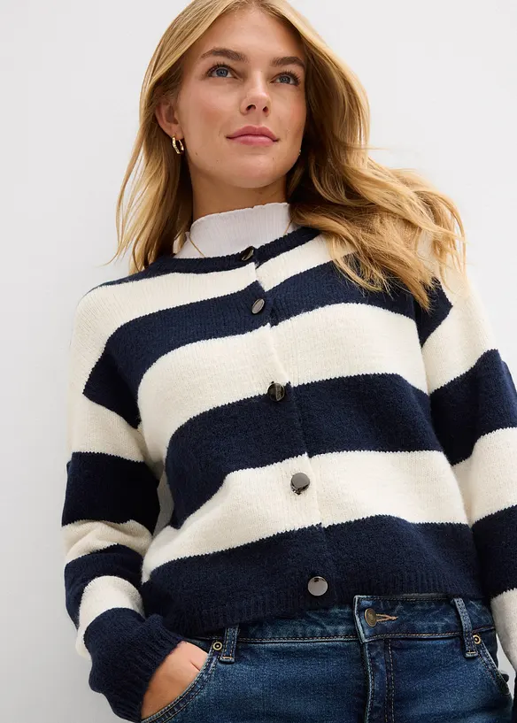 Finstrikket cardigan, bonprix