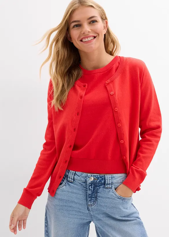 Finstrikket cardigan, bonprix