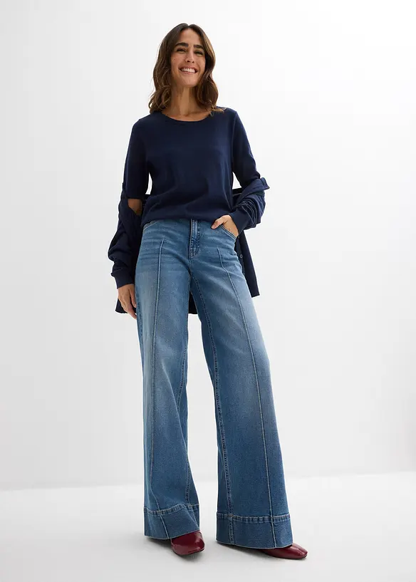 Finstrikket genser, bonprix